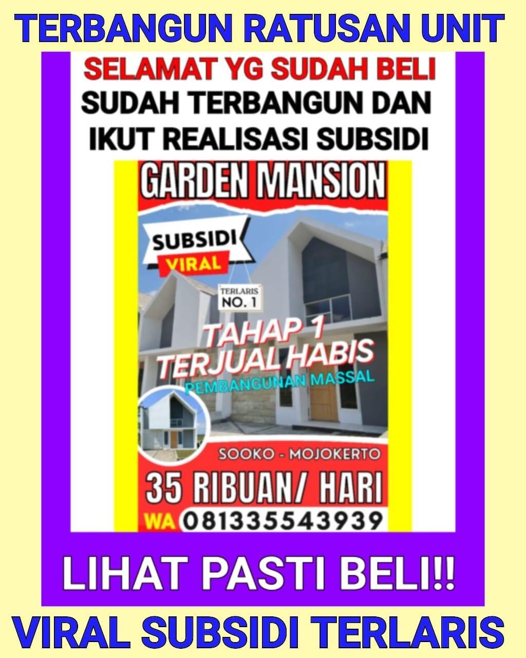 Rumah Subsidi Terlaris di Mojokerto Dekat Alun-Alun Mojokerto, Transmart Mojokerto
