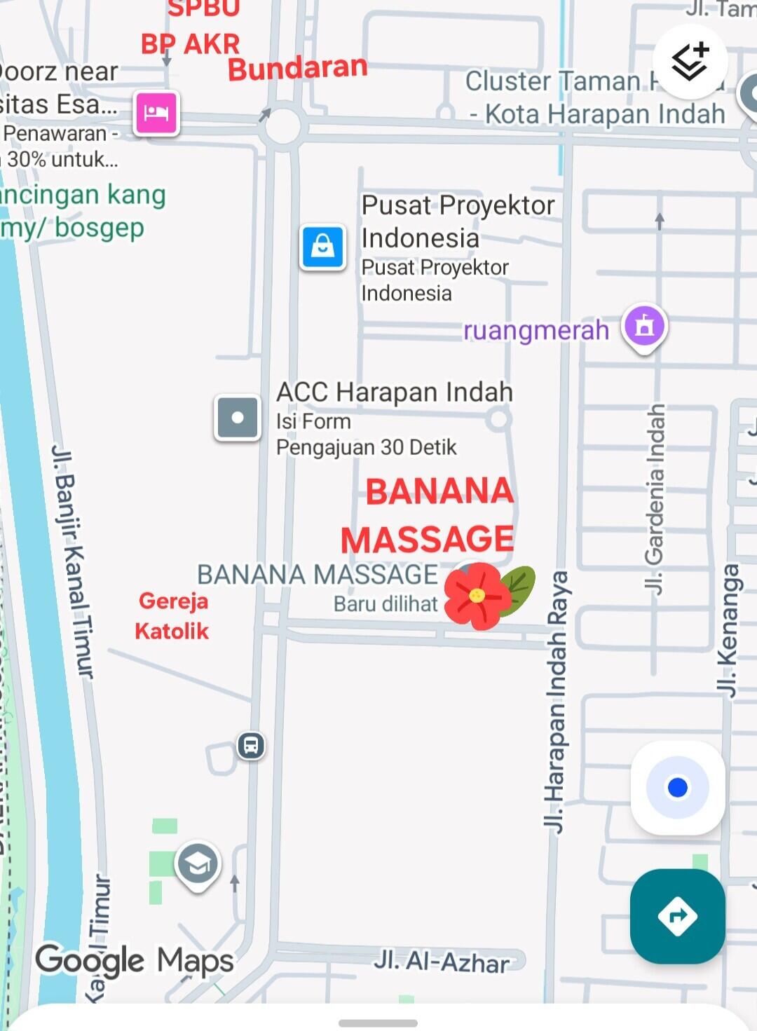 BANANA MASSAGE HARAPAN INDAH BEKASI