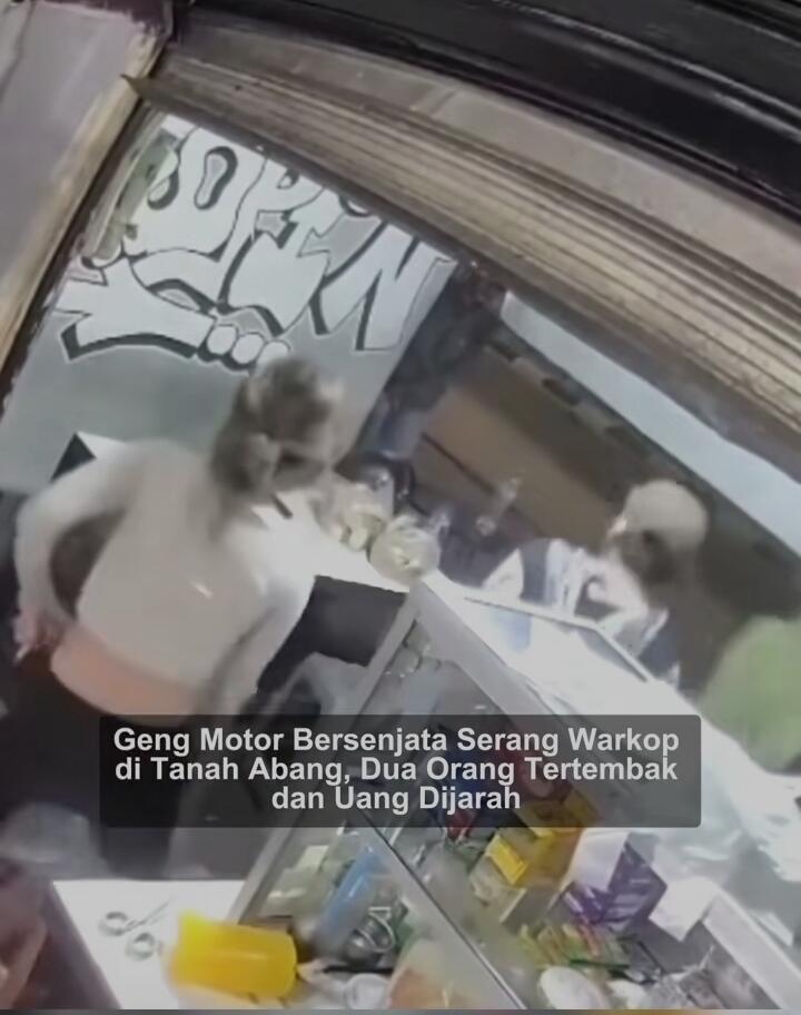 Viral Penyerangan Brutal ke Warkop di Tanah Abang, 2 Orang Kena Tembak