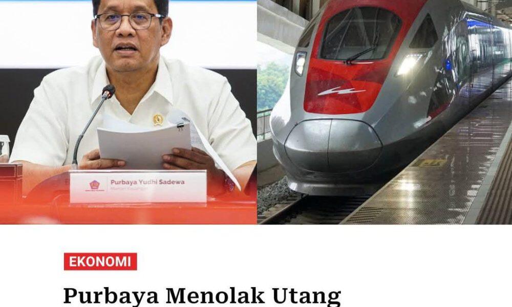 Purbaya Oper Utang Whoosh ke Danantara: Kalau Pakai APBN Lucu !