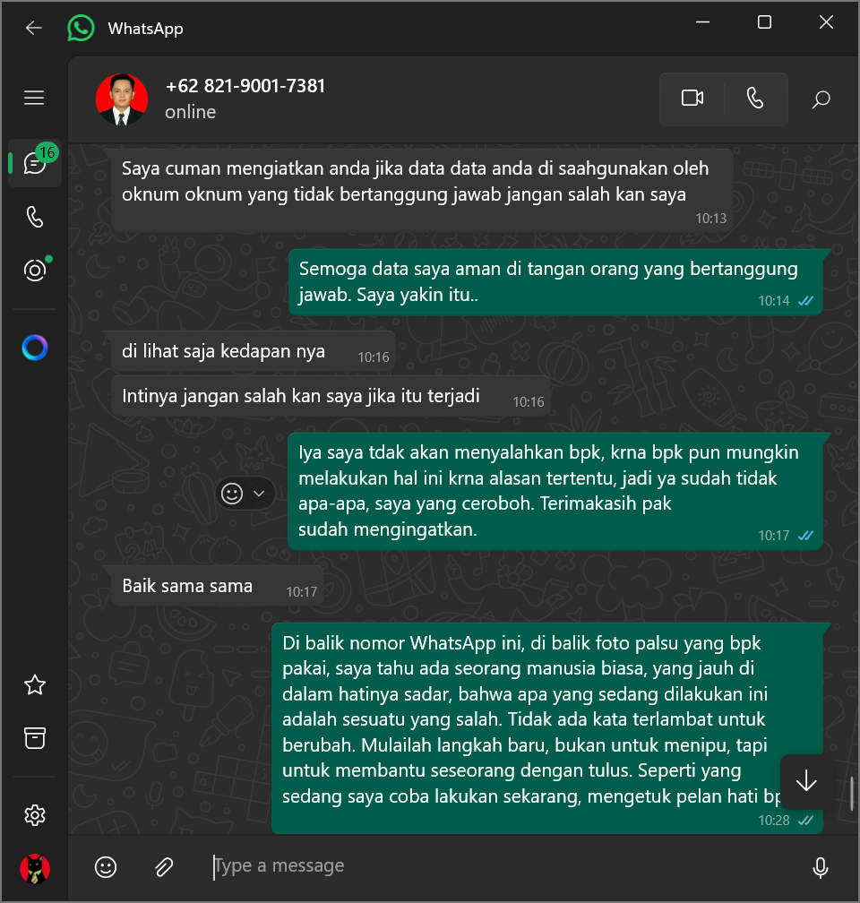 Mengetuk hati sorang penipu. Apakah bisa??