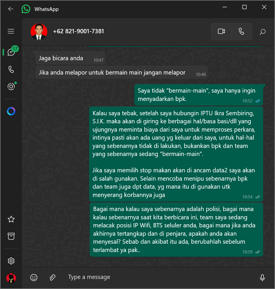 Mengetuk hati sorang penipu. Apakah bisa??
