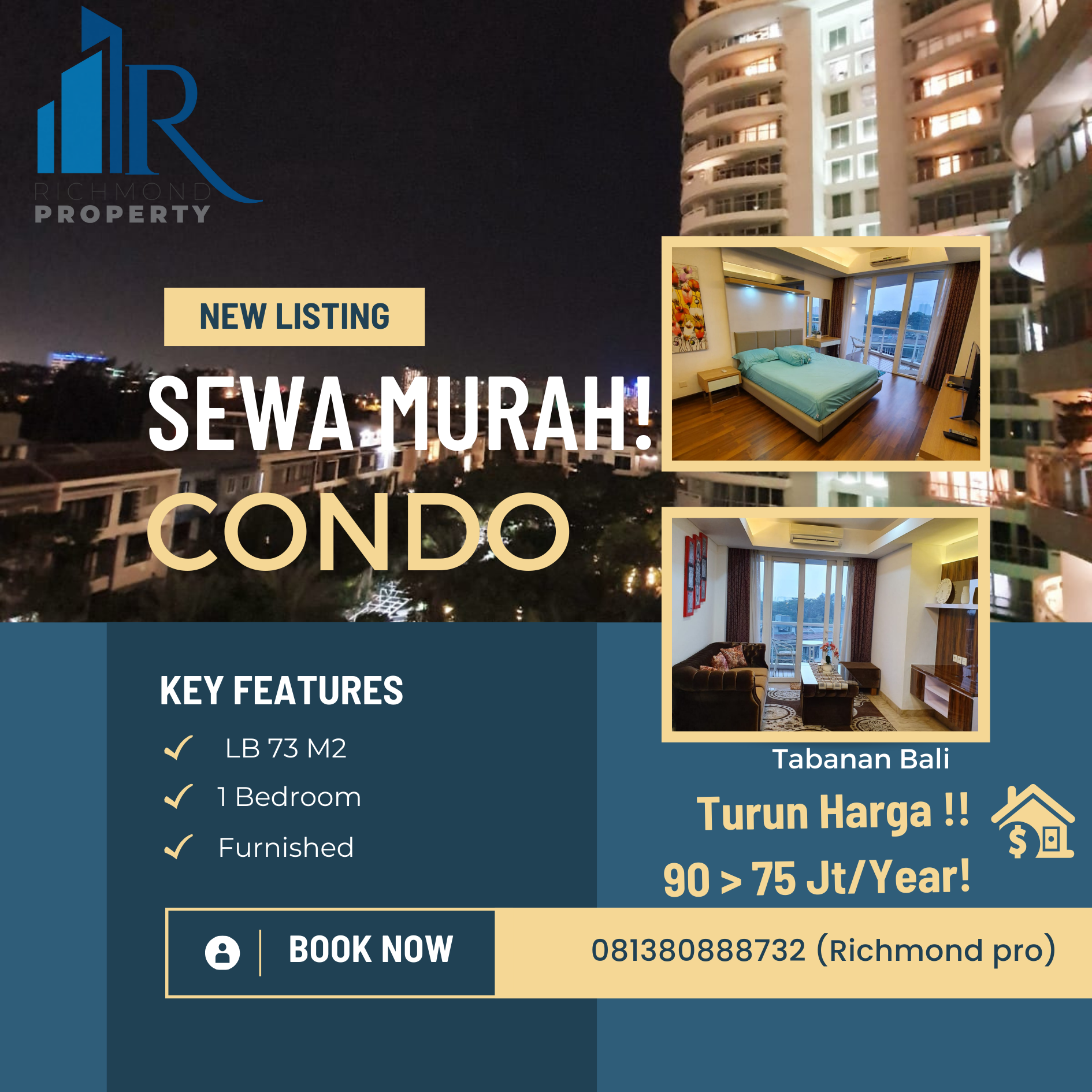 Sewa Apartemen Springhill Royale Harga Nego Sampai Jadi Lokasi Sangat Strategis