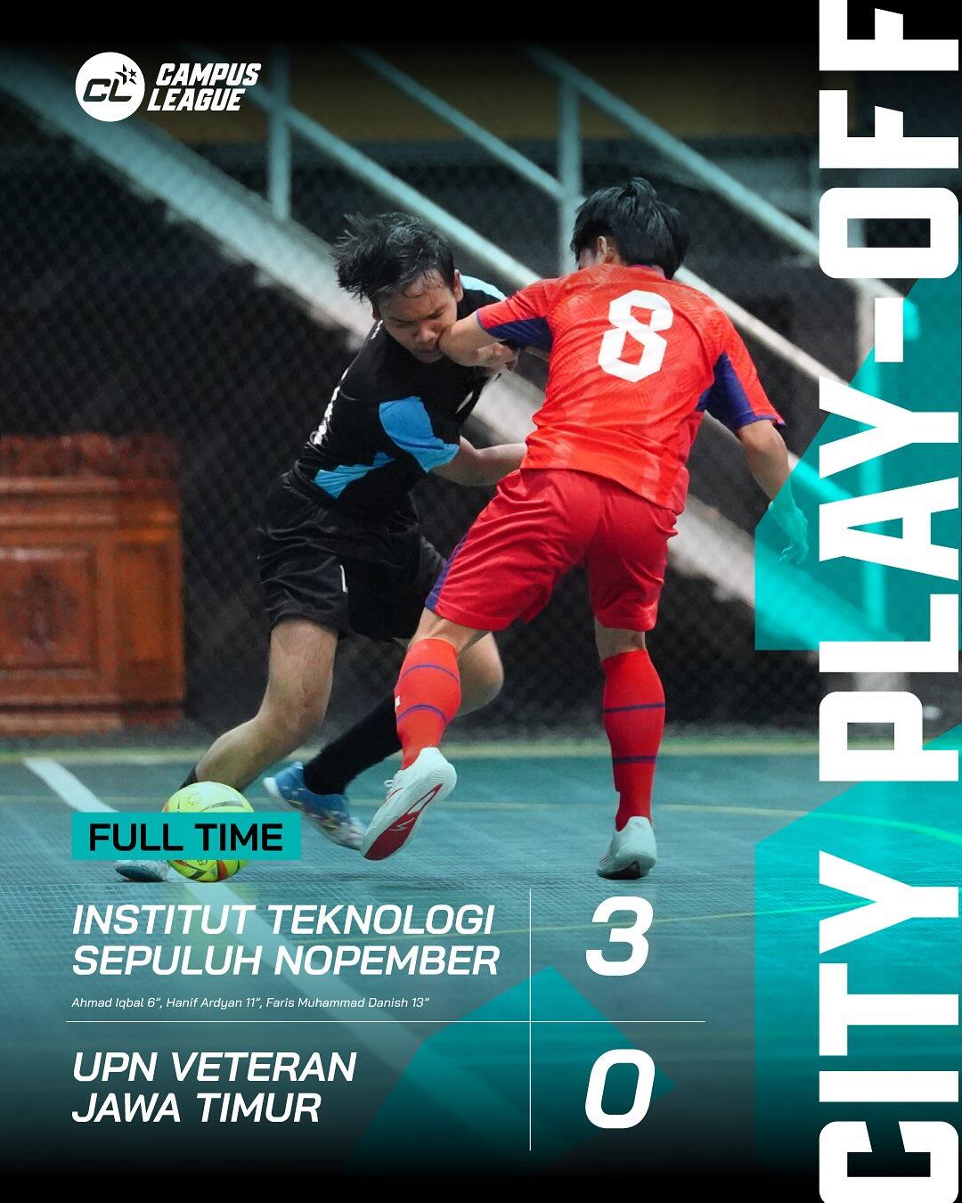 &#91;Campus League 2025&#93; ITS vs UPNV Jatim: ITS Unggul Tiga Gol Sejak Babak Pertama