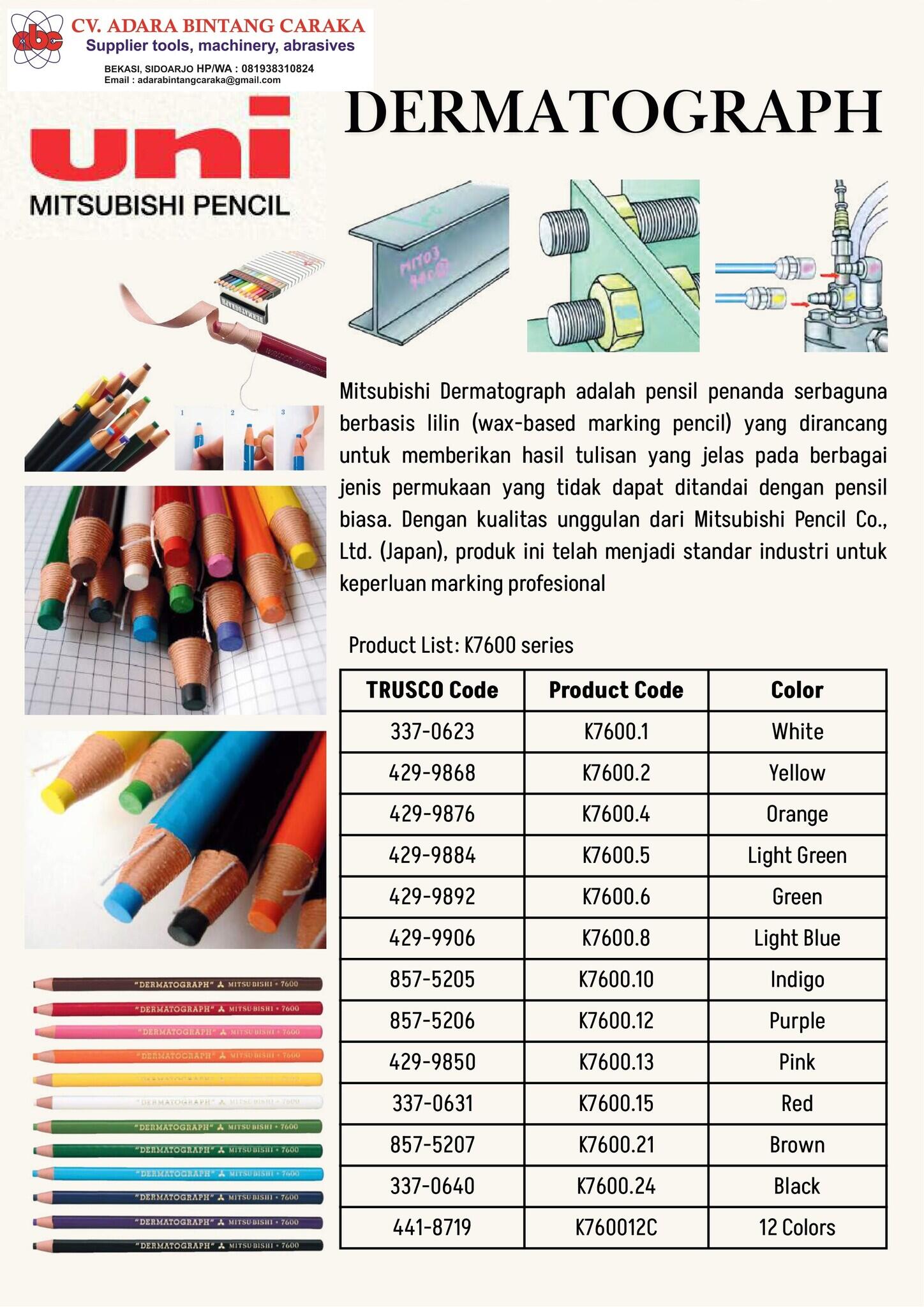 UNI MITSUBISHI Pencil Dermatograph