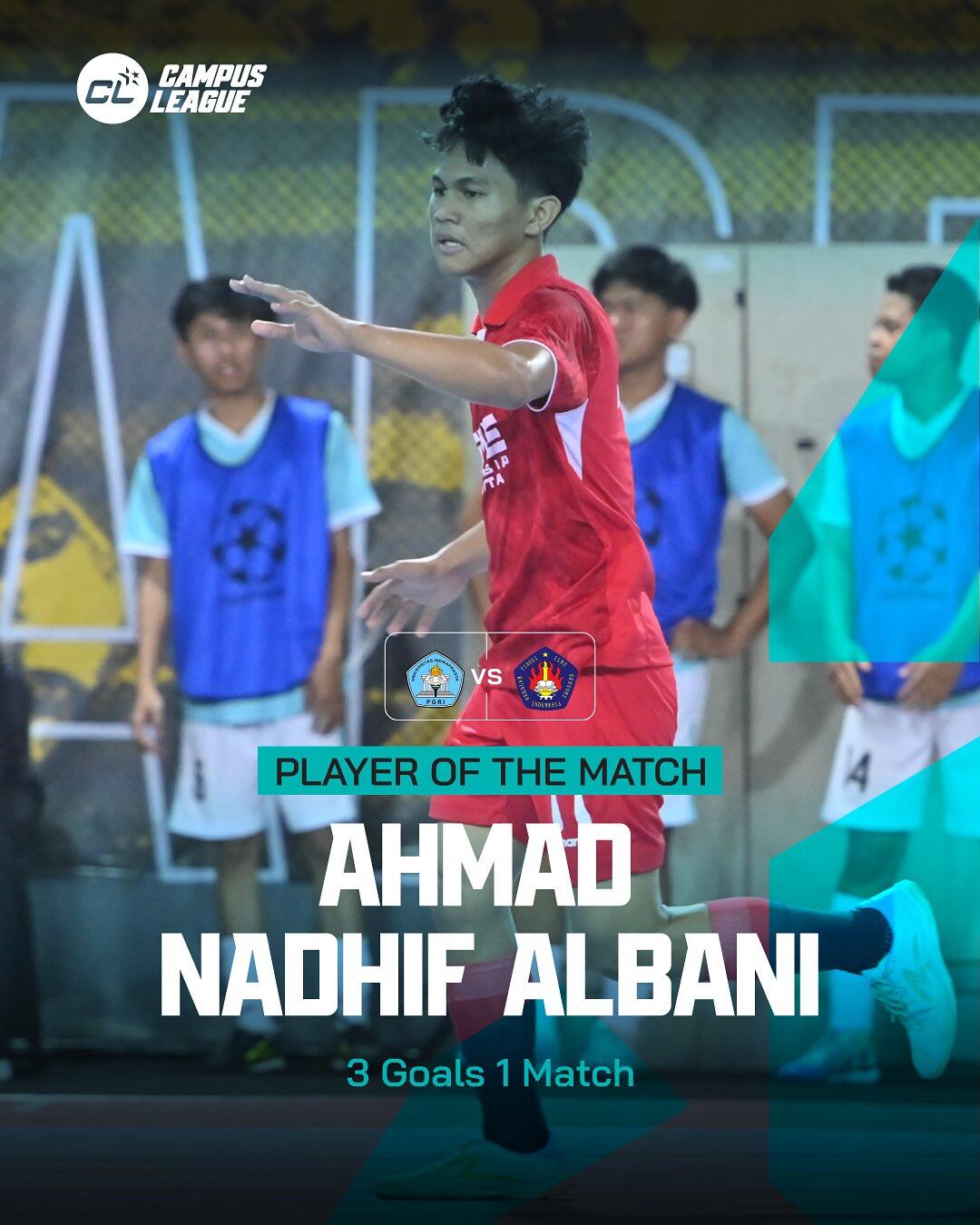 Intip Performance Ahmad Nadhif: Hat-Trick Hero dari STIE Indonesia Jakarta