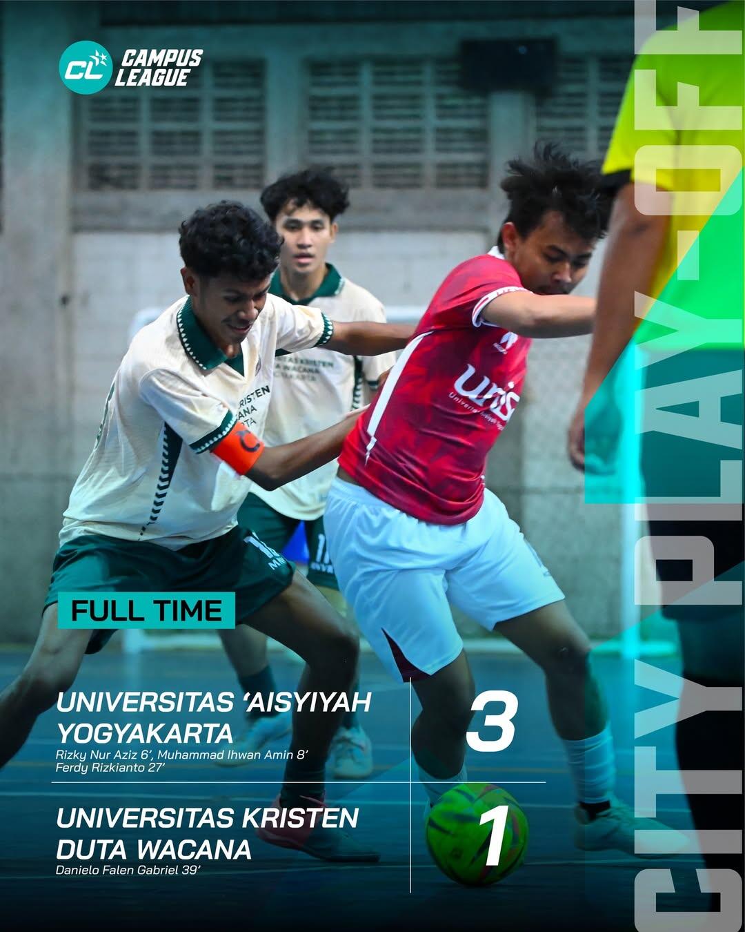 Universitas ‘Aisyiyah Taklukan City Play Off Yogyakarta Lewat Duel Sengit