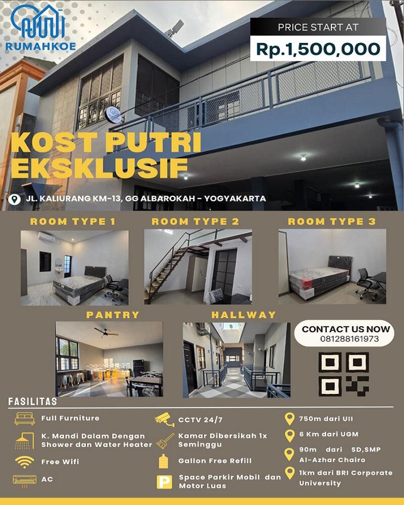 Kost Putri Dekat UII Universitas Islam Indonesia, BRI Corporate University
