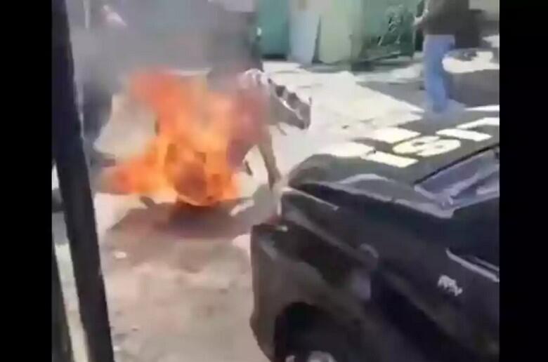 Bandit Curanmor Terbakar di Jojoran Surabaya