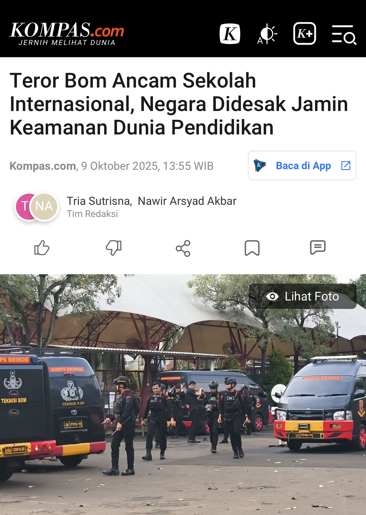 Ledakan di SMAN 72 Kelapa Gading Jakarta, 54 Orang Jadi Korban 