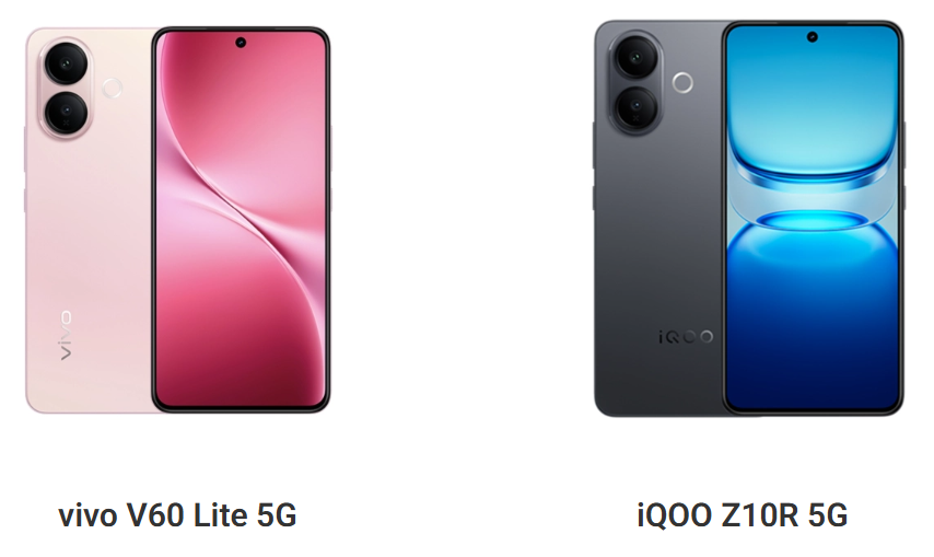 Mencari Perbedaan iQOO Z10R dengan vivo V60 Lite, Duo Smartphone Dimensity 7360-Turbo