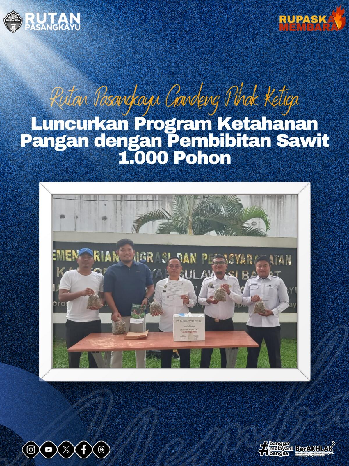 Luncurkan Program Ketahanan Pangan dengan Pembibitan Sawit 1.000 Pohon