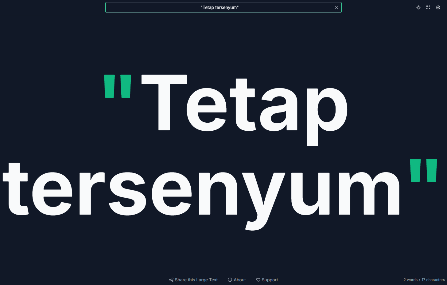 Cara Menampilkan Teks Besar di Layar Apa Saja