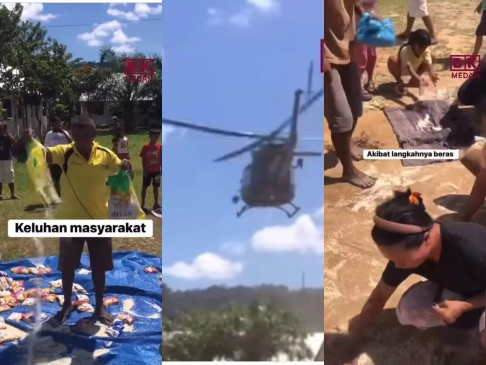 Bantuan Dijatuhkan dari Helikopter Rusak Saat Mendarat, Warga Diminta Pahami Kondisi