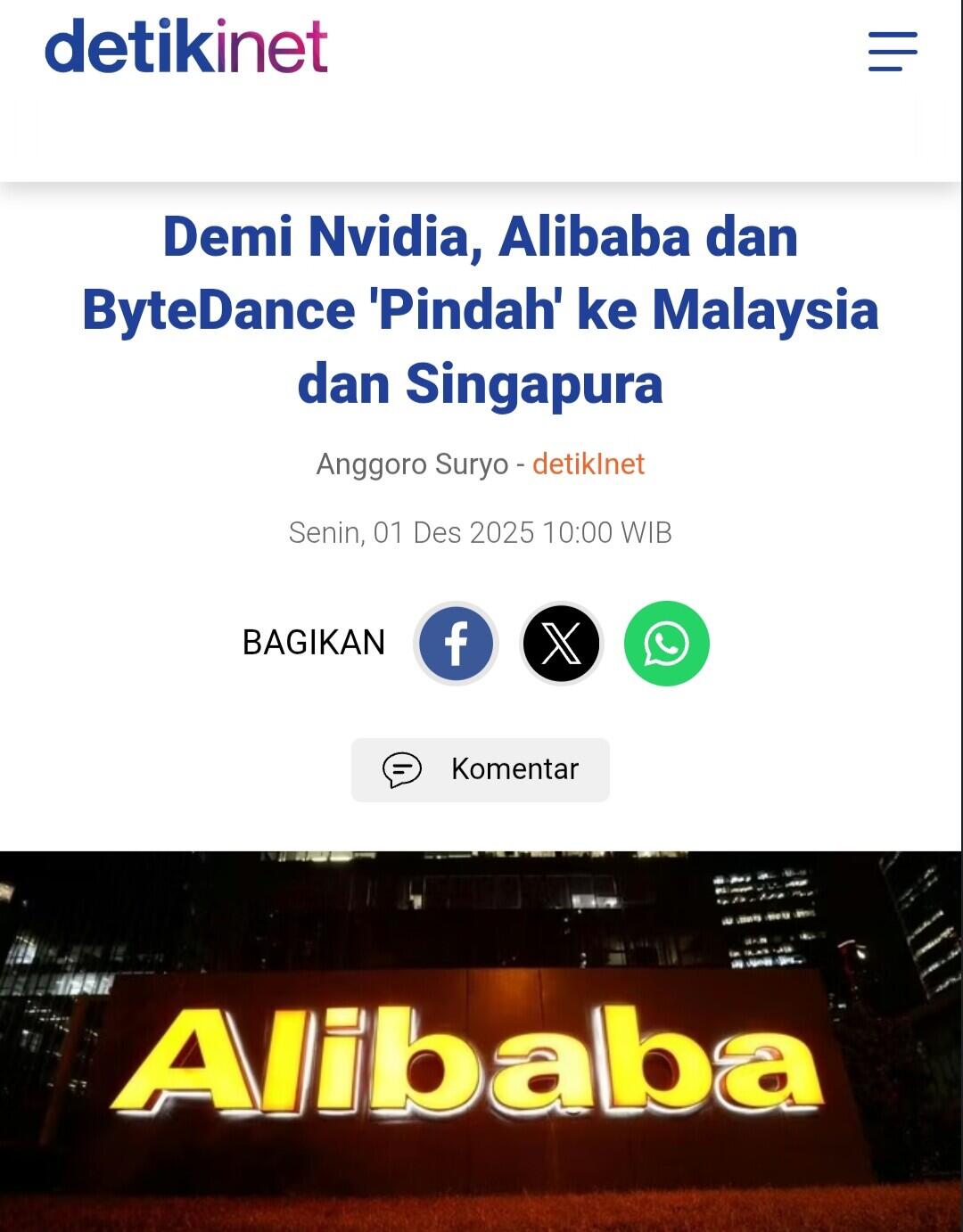 Purbaya Ungkap Nvidia Pilih Malaysia karena Iklim Investasi RI Kusut
