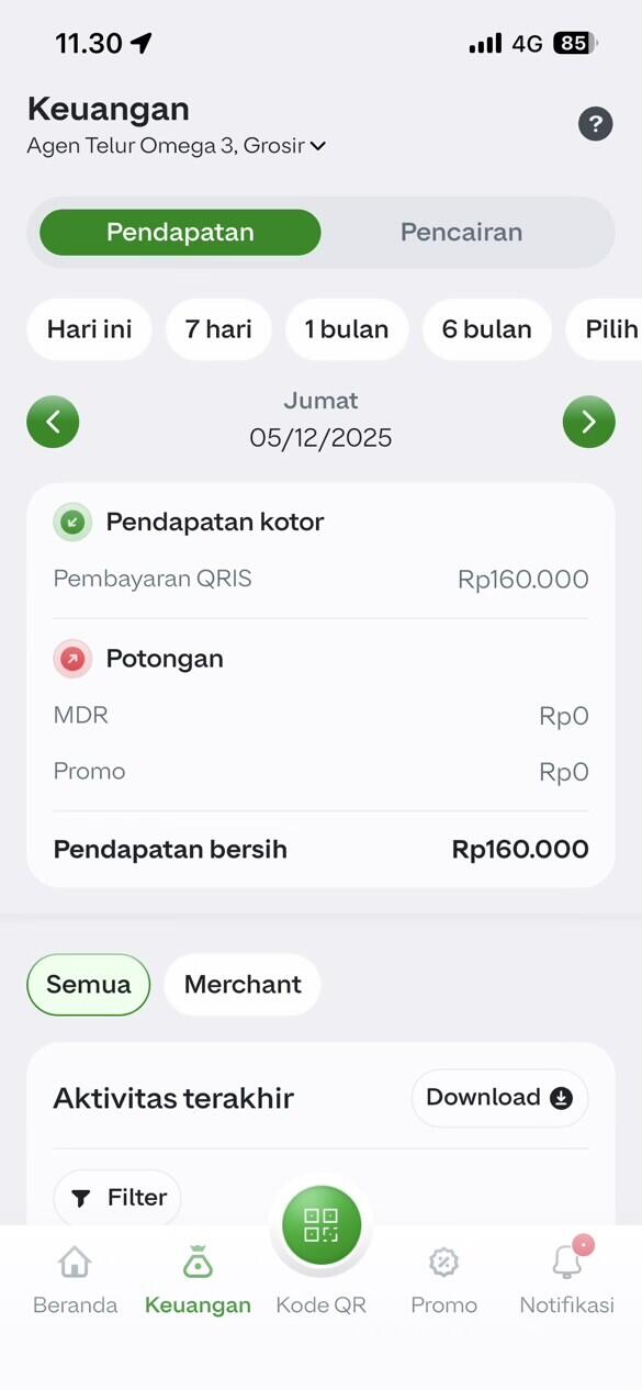 Transfer dari GoPay berhasil, tapi uang tidak diterima