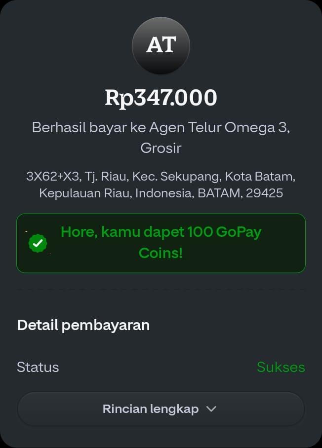 Transfer dari GoPay berhasil, tapi uang tidak diterima
