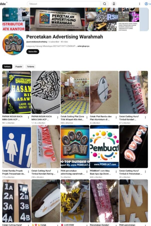 PAW (Percetakan Advertising Warahmah) Percetakan Kendari Terbaik Advertising Kendari