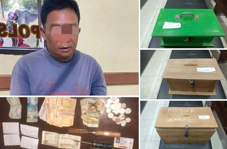 Pura-pura Salat Dhuha, Pria Asal Kediri Bobol Kotak Amal Masjid di Tulungagung