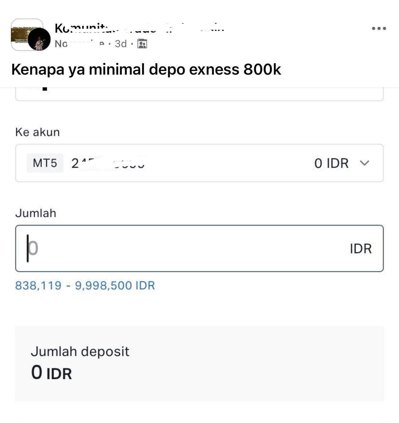 Minimal Deposit Exness Jadi 1.6jt / 800 ribuan Rupiah! Ini List Broker Depo 10 Ribuan