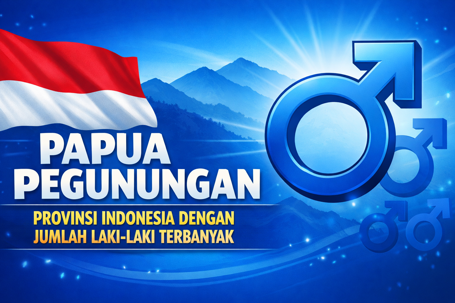 Papua Pegunungan, Provinsi dengan Jumlah Laki-laki Terbanyak