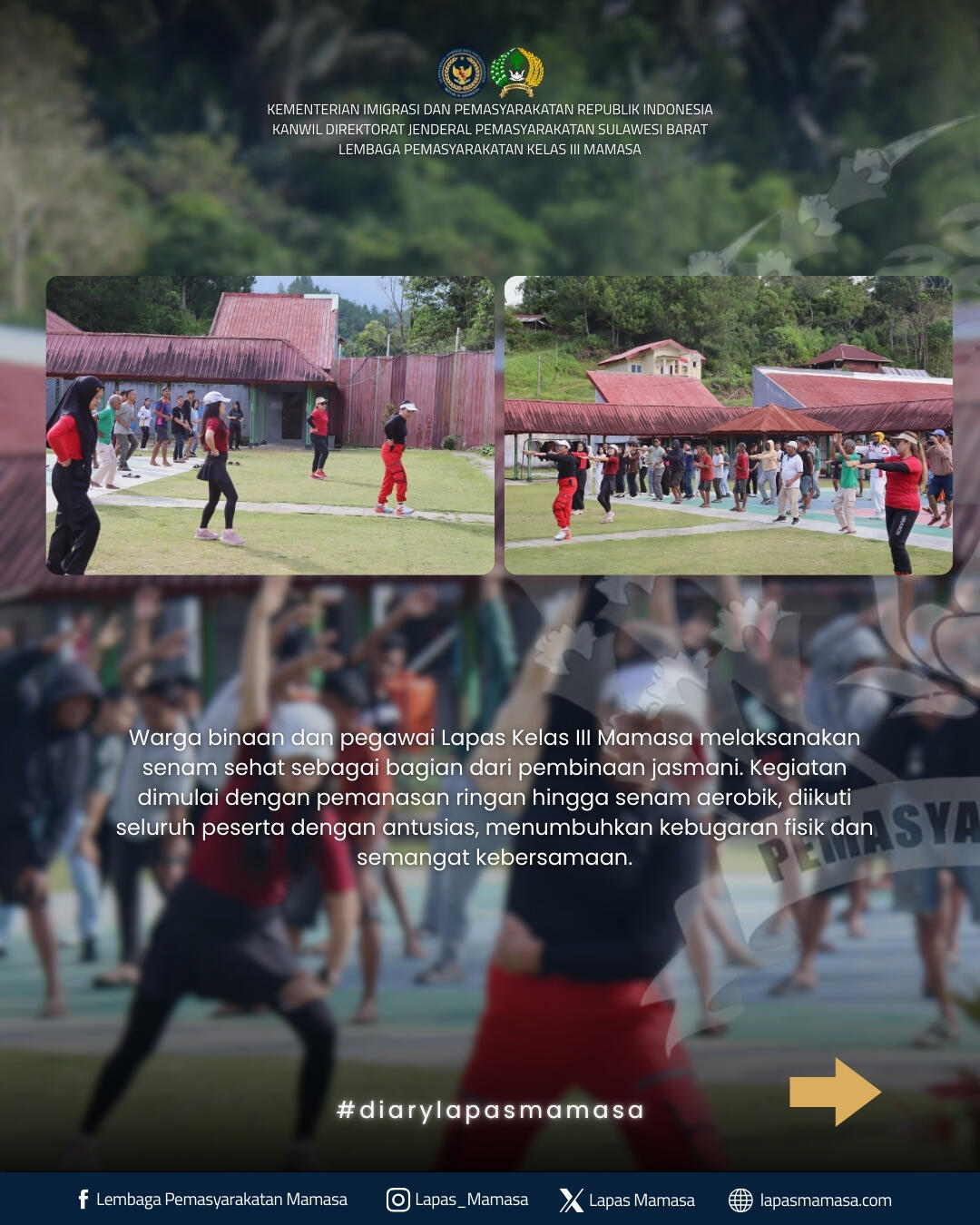Senam Sehat Wujud Pembinaan Lapas Mamasa