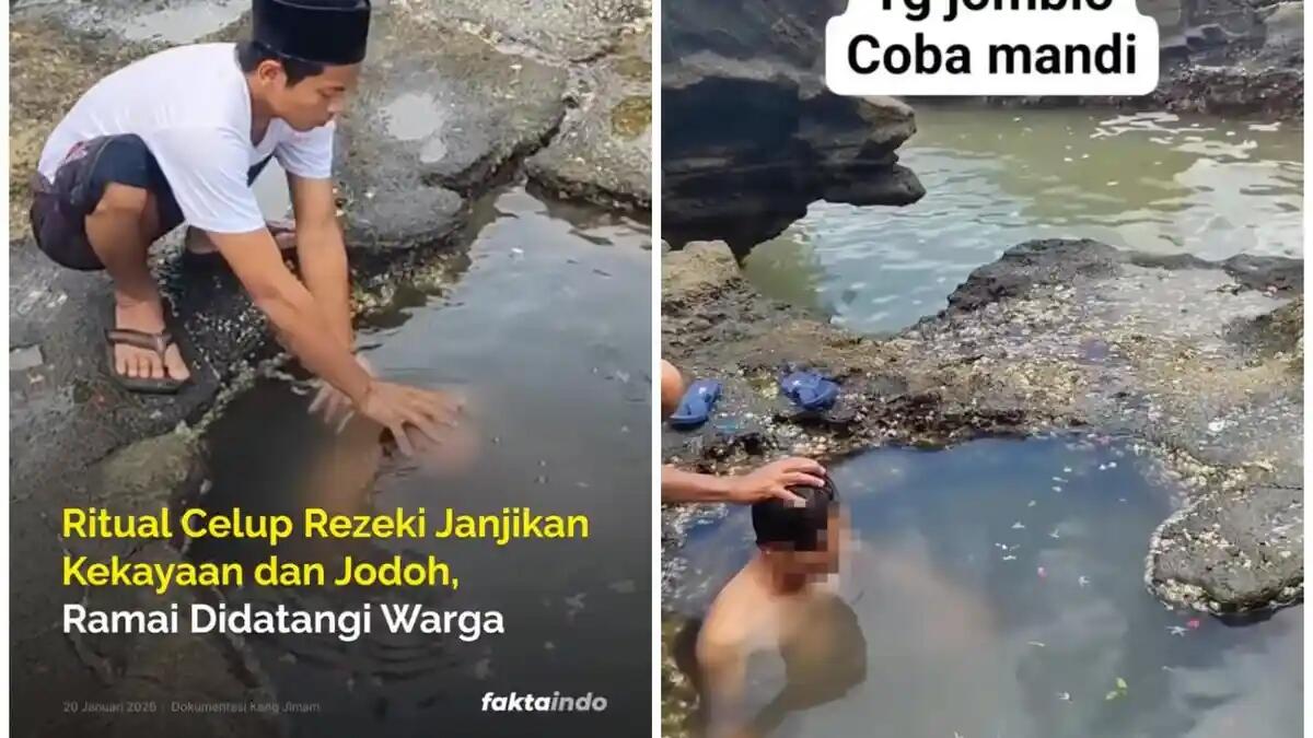 Viral, Ritual Mandi Dicelupkan Janjikan Rezeki dan Jodoh di Pelabuhan Ratu Sukabumi..