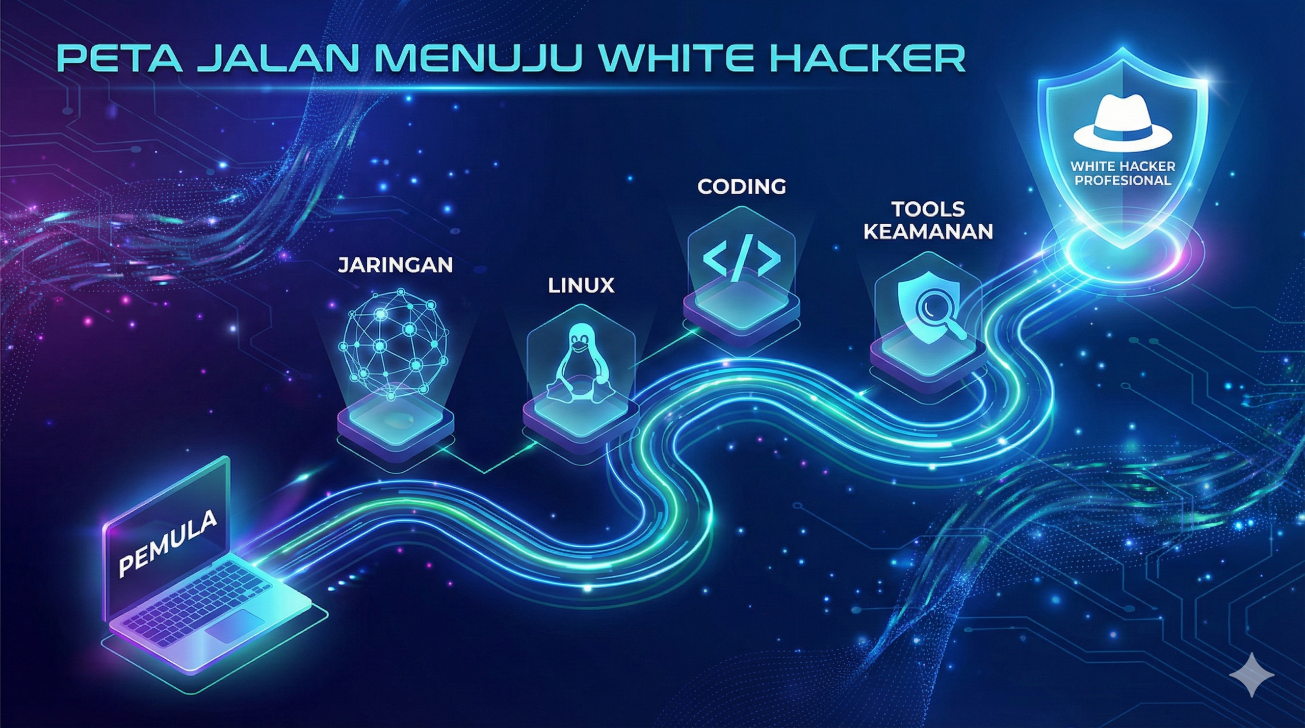 Mau Jadi White Hacker? Ini Roadmap Belajar Cyber Security untuk Pemula