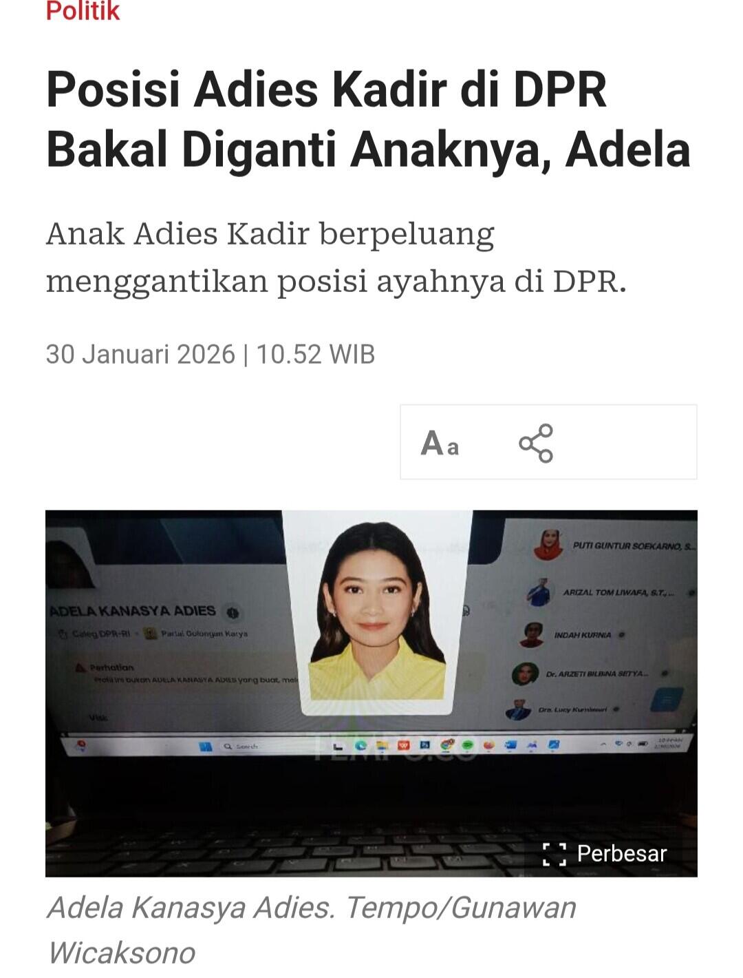Jadi Hakim MK, Ini Rekam Jejak Pendidikan Adies Kadir yang Kuliah S1 Selama 10 Tahun