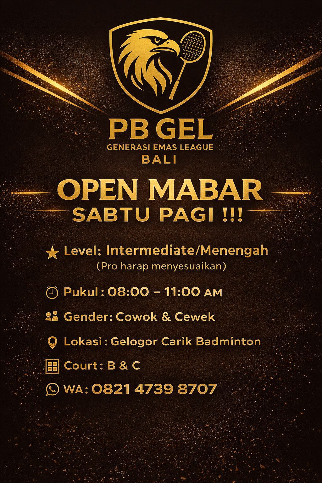 MABAR BADMINTON BALI GASSS!!!!!