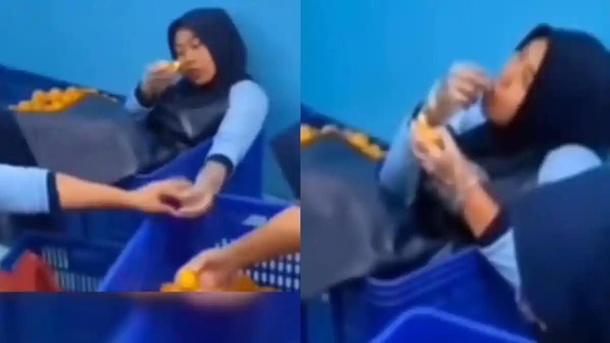 Krisis Etika Kerja: Pegawai SPPG Sukatani Makan Jatah MBG, Duduk di Keranjang Buah...