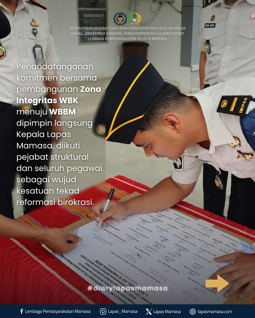 Penandatanganan Komitmen Bersama Pembangunan ZI WBK Menuju WBBM