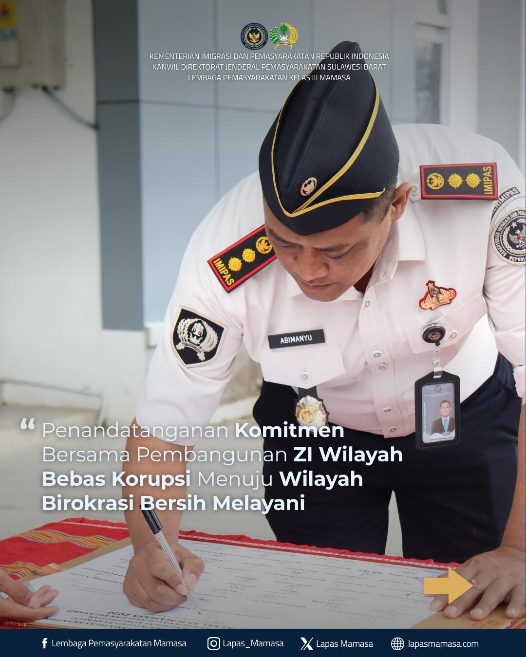 Penandatanganan Komitmen Bersama Pembangunan ZI WBK Menuju WBBM