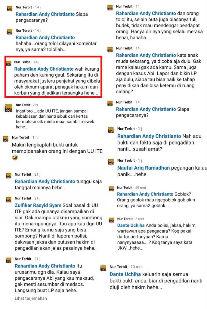 Permohonan Peninjauan Etik atas Pernyataan Advokat Nur Aliem Halvaima