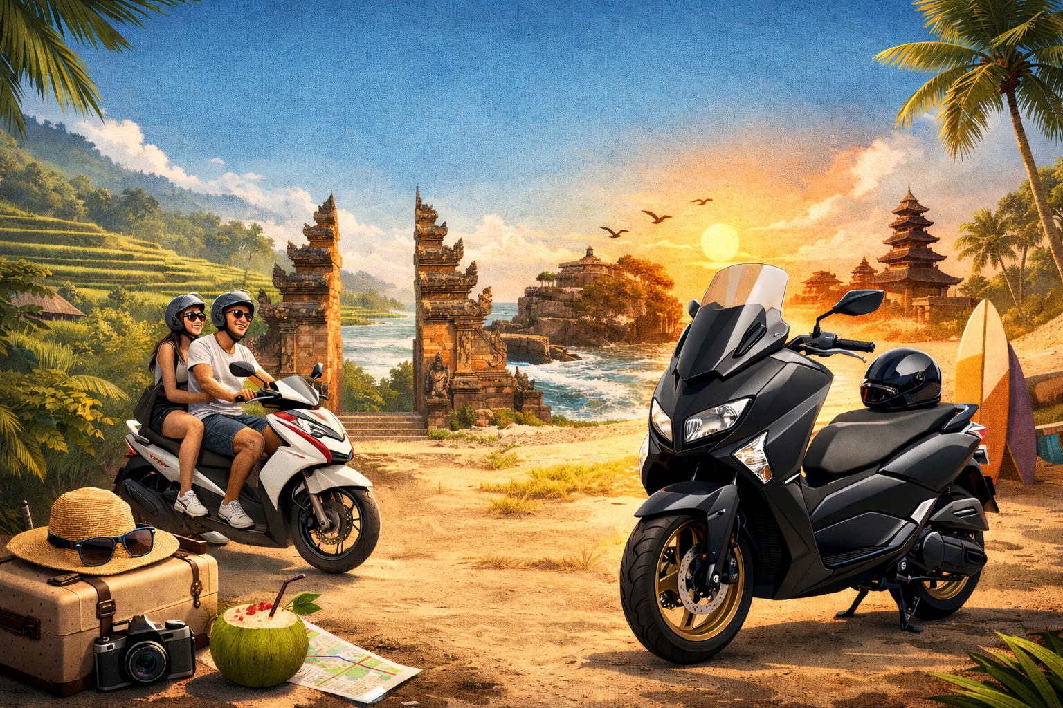 Liburan ke Bali Makin Praktis dengan Rental Motor Murah Bali