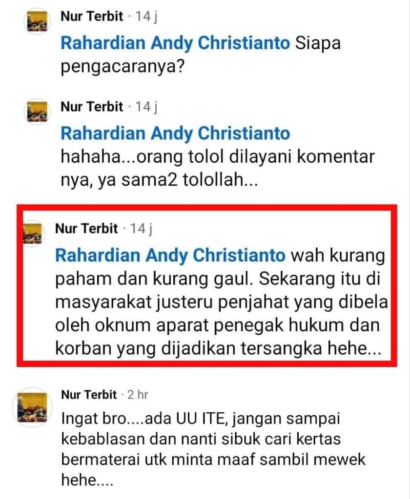 Permohonan Peninjauan Etik atas Pernyataan Advokat Nur Aliem Halvaima