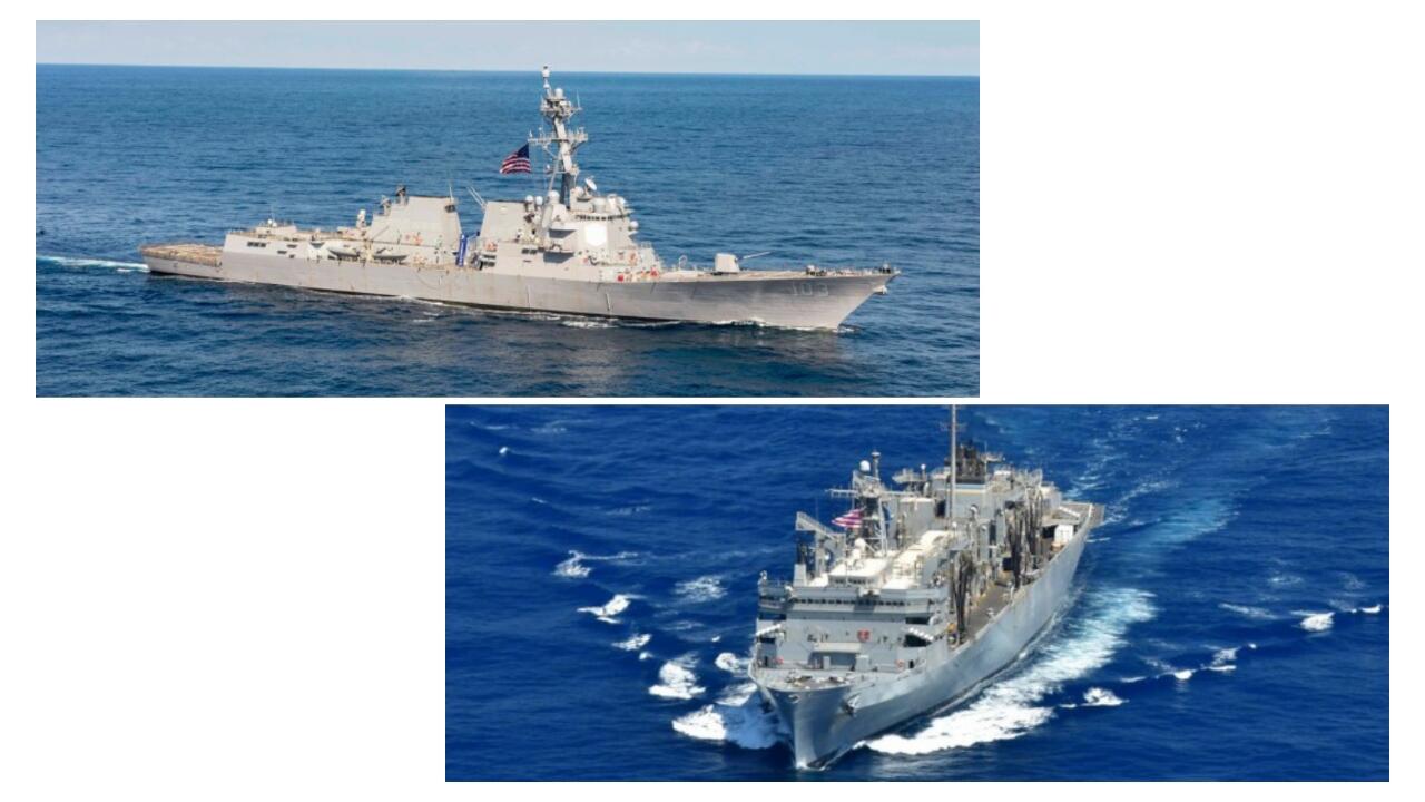 USS Truxtun vs USNS Supply, Dua Kapal US Navy Tabrakan saat Pengisian Bahan Bakar