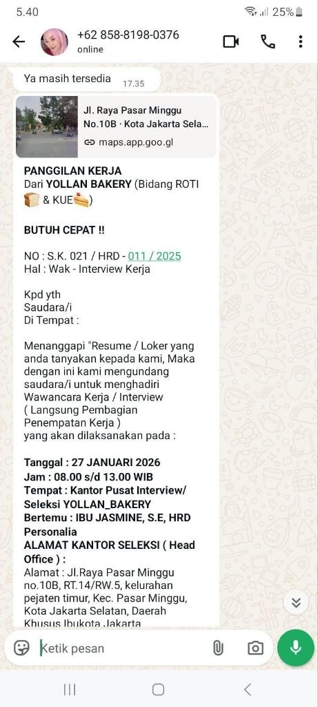 Bahaya Modus Penipuan Dengan Dalih Interview Kerja (Pengalaman Sendiri)