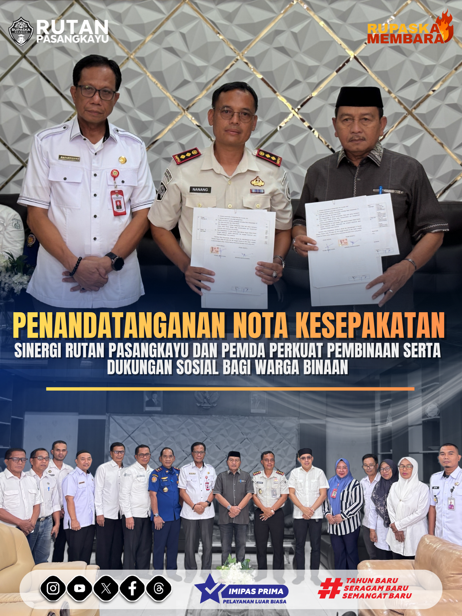 Rutan Pasangkayu dan Pemda Perkuat Pembinaan serta Dukungan Sosial bagi Warga Binaan