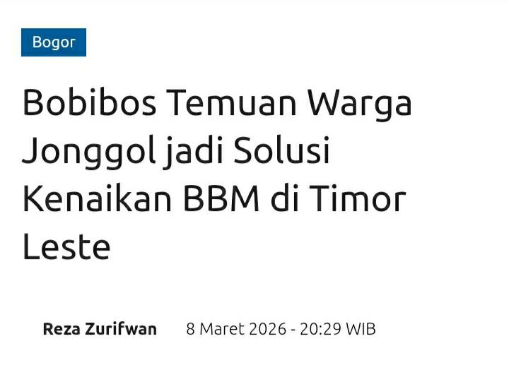 Bobibos, BBM dari Jerami siap Diproduksi Massal
