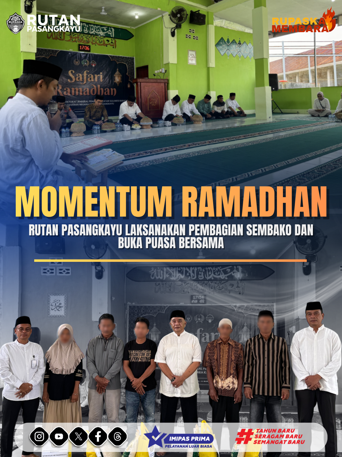 Rutan Pasangkayu Laksanakan Pembagian Sembako dan Buka Puasa Bersama