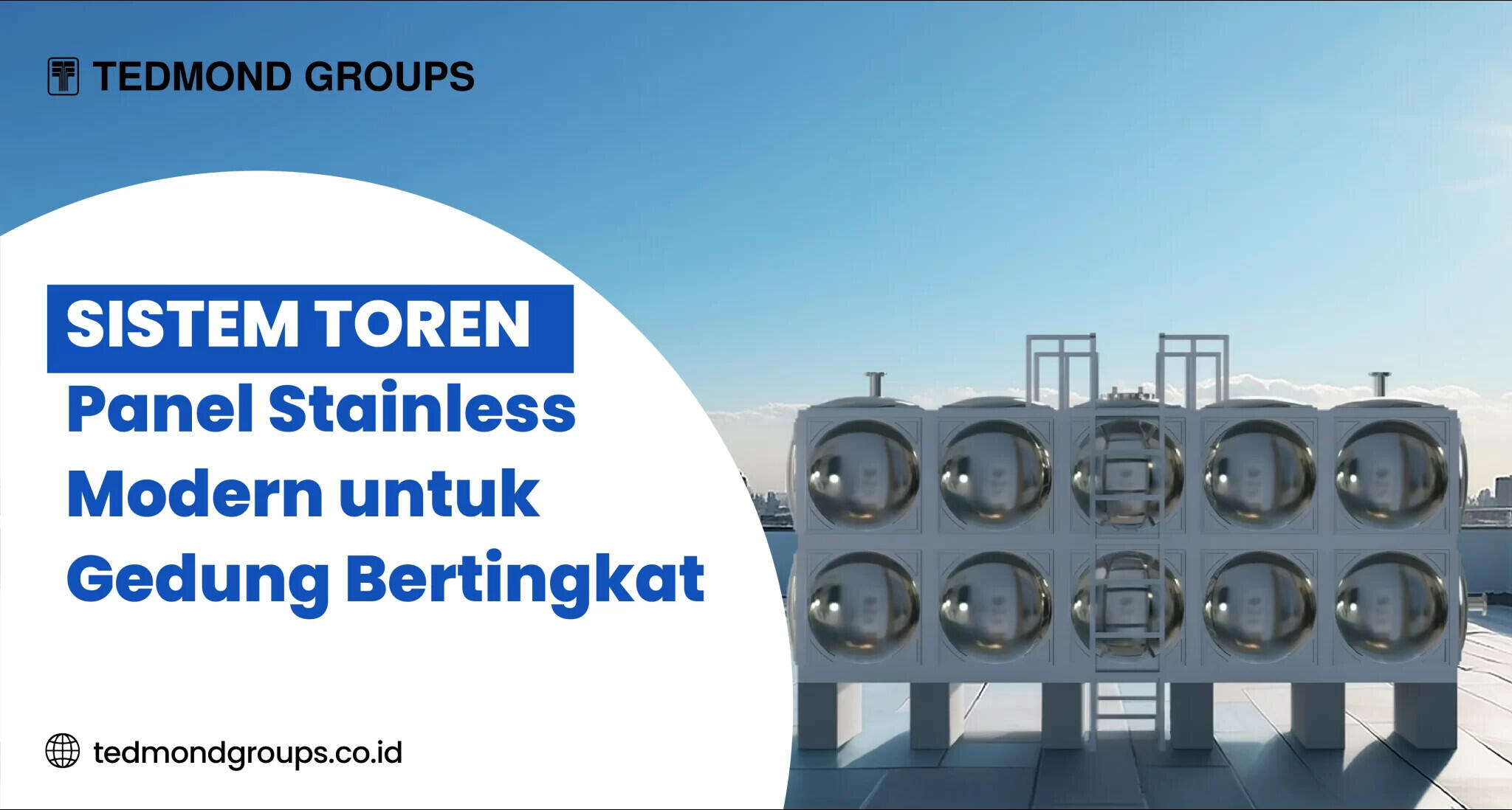 Sistem Toren Panel Stainless Modern untuk Gedung Bertingkat