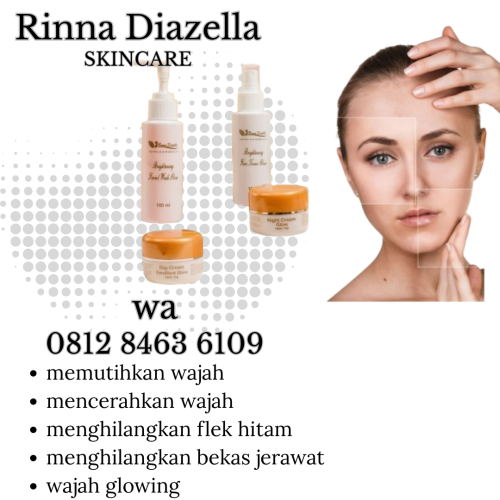 Produk krim rinna diazella Menyamarkan bekas jerawat,di Tegal