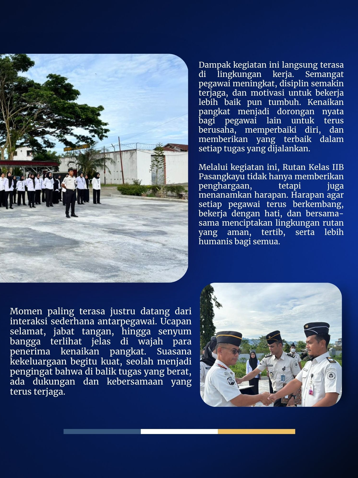 Kenaikan Pangkat 8 Petugas Rutan Pasangkayu