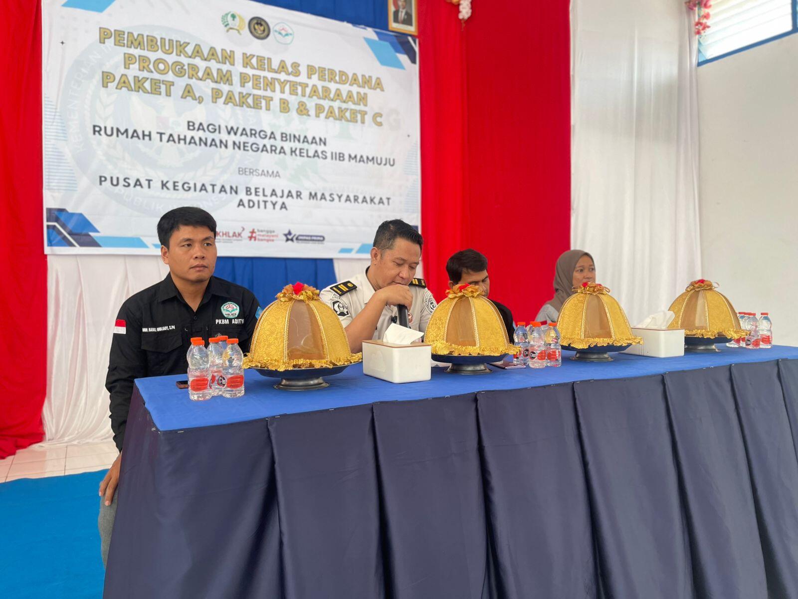Rutan Mamuju Bekerjasama PKBM Aditya Buka Kelas Perdana