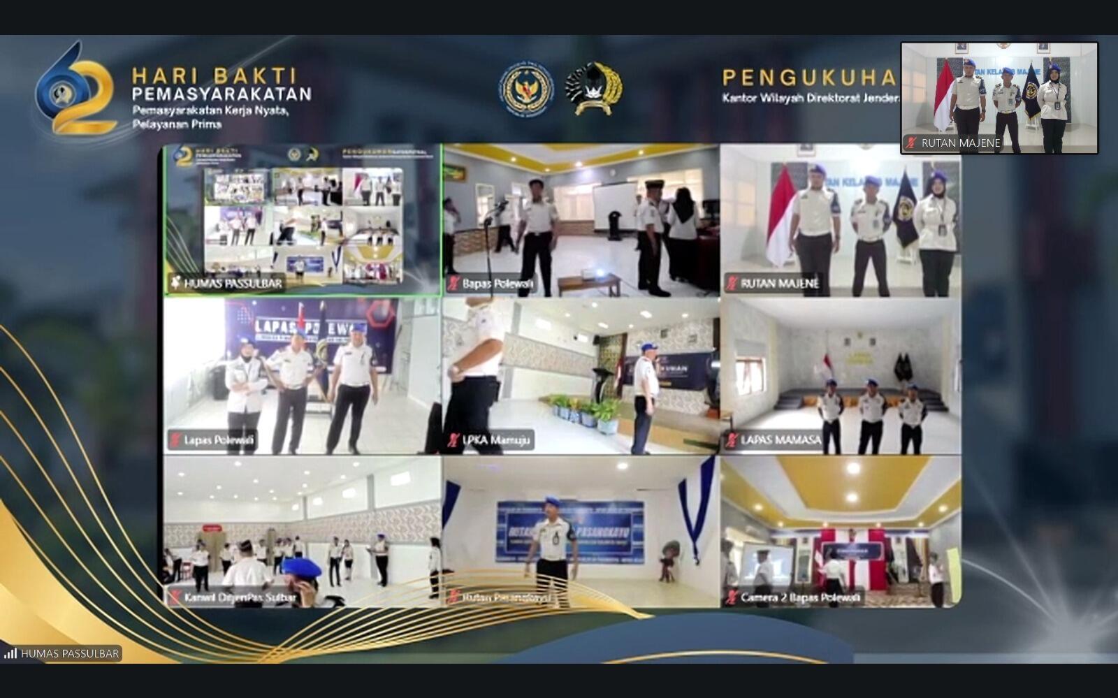 Perkuat Pengawasan Internal, Rutan Kelas IIB Majene Ikuti Pengukuhan Satops Patnal