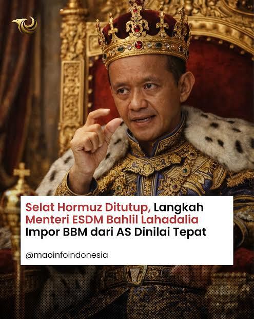 Netizen Beri Julukan &ldquo;Pangeran Hormuz&rdquo; untuk Bahlil Usai Putuskan Harga BBM Tak Naik