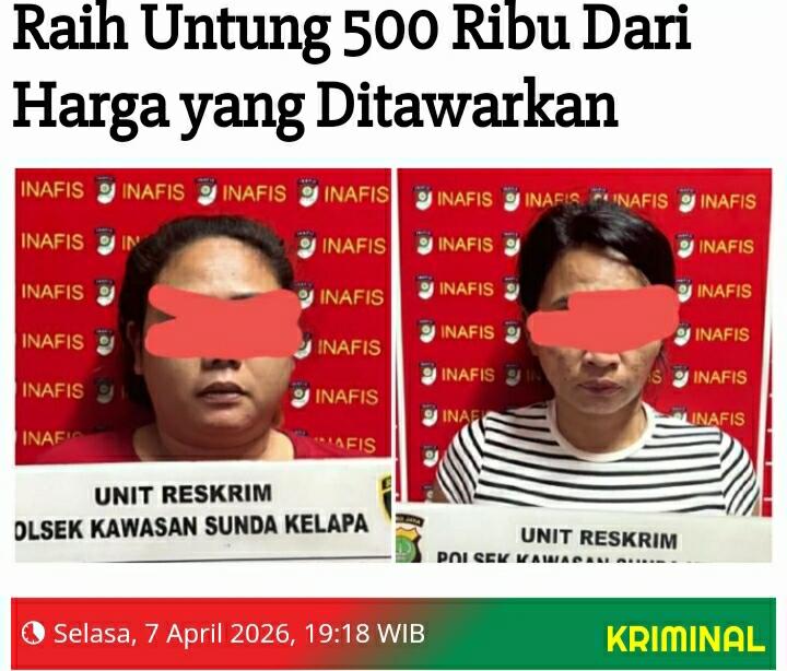Polsek Sunda Kelapa Tangkap 2 Cewek Jasa Layanan Sex, Ngaku Untung 500 Ribu