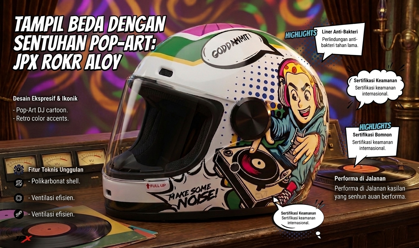 Tampil Beda dengan Sentuhan Pop-Art: JPX ROKR Aloy.