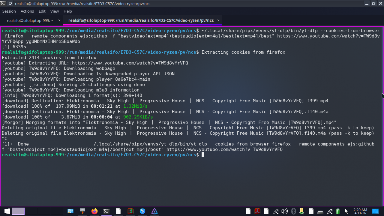 yt-dlp cara baru di gnu linux os 